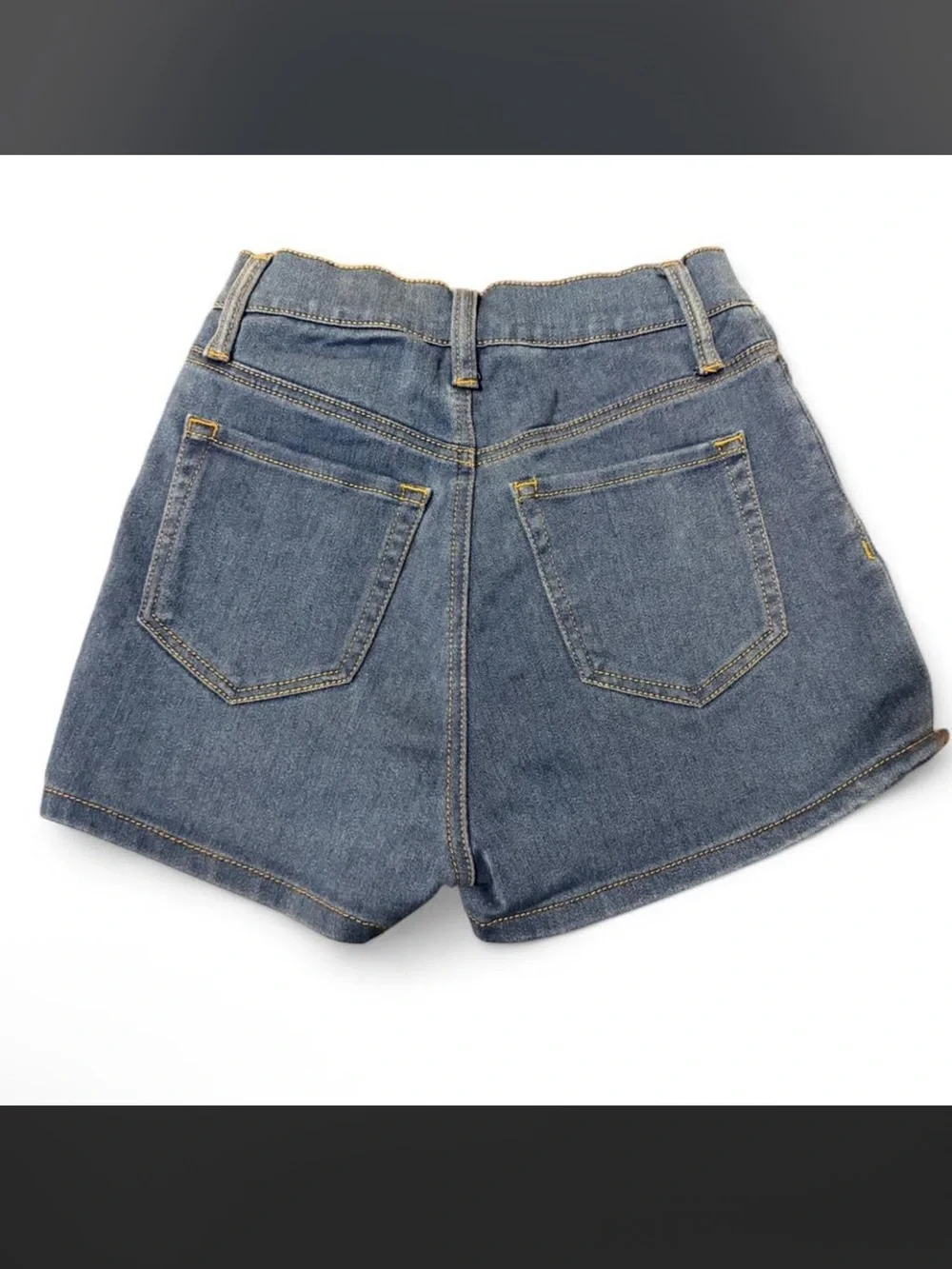 Fashion Nova Jean Shorts Denim High Rise Stretch Sz 3 Medium Wash